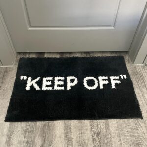 LUXAPE Keep Off Rug - Tufted Hypebeast Rug - Handmade & Premium - 32 * 20in (80 * 50cm) - Hypebeast room decor - Off white rug - Hypebeast Room Decor - Luxape Rug