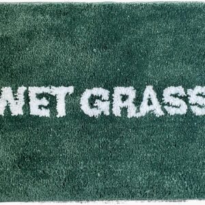 LUXAPE Wet Grass Rug - Tufted Hypebeast Rug - Handmade & Premium - 32 * 20in (80 * 50cm) - Hypebeast Room Decor - Off White Rug - Aesthetic Bape Rug - Luxape Rug