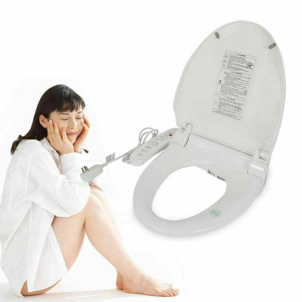 White Electric Electric Bidet, Smart Bidet Toilet Seat Automatic Elongated Heated For home bedroom office hotel bathroom