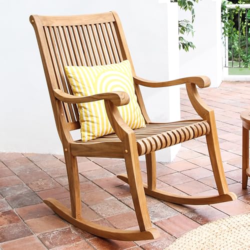 Cambridge Casual Montclair Teak Wood 2 Pieces Porch Rocking Chair Set