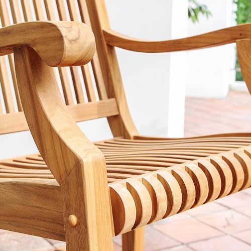 Cambridge Casual Montclair Teak Wood 2 Pieces Porch Rocking Chair Set