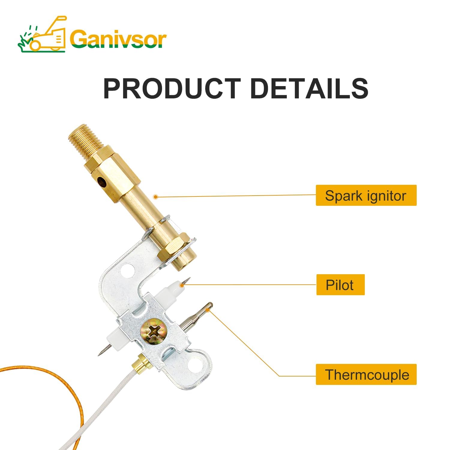 Ganivsor F278527 Pilot Assembly Portable ODS for Mr.Heater Big Buddy MH18B MH9B MH9BX and Dewalt Small Propane Heater Parts - 78422 Space Heater Pilot