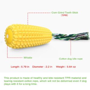 yuxiaoyu Dog Toy Chew Toy Corn Interactive Squeaky Dog Tooth Cleaning Tool Water Float Toy Teething Stick Suitable for Small, Medium and Large Dogs