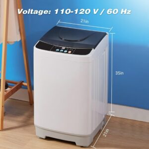 Tymyp Automatic Compact Washing Machine, Portable Washer with 24 Hours Washing Appointment, LED Display, Suitable for Household Use