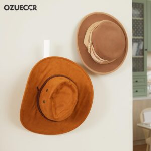 Ozueccr Hat Storage for Baseball caps - Sturdy Space Saving Hat Holder on Wall Display for Hats, Bags, Clothes, Towels - Easy to Install Screw-in Wall Hat Rack Storage Organizer Hanger