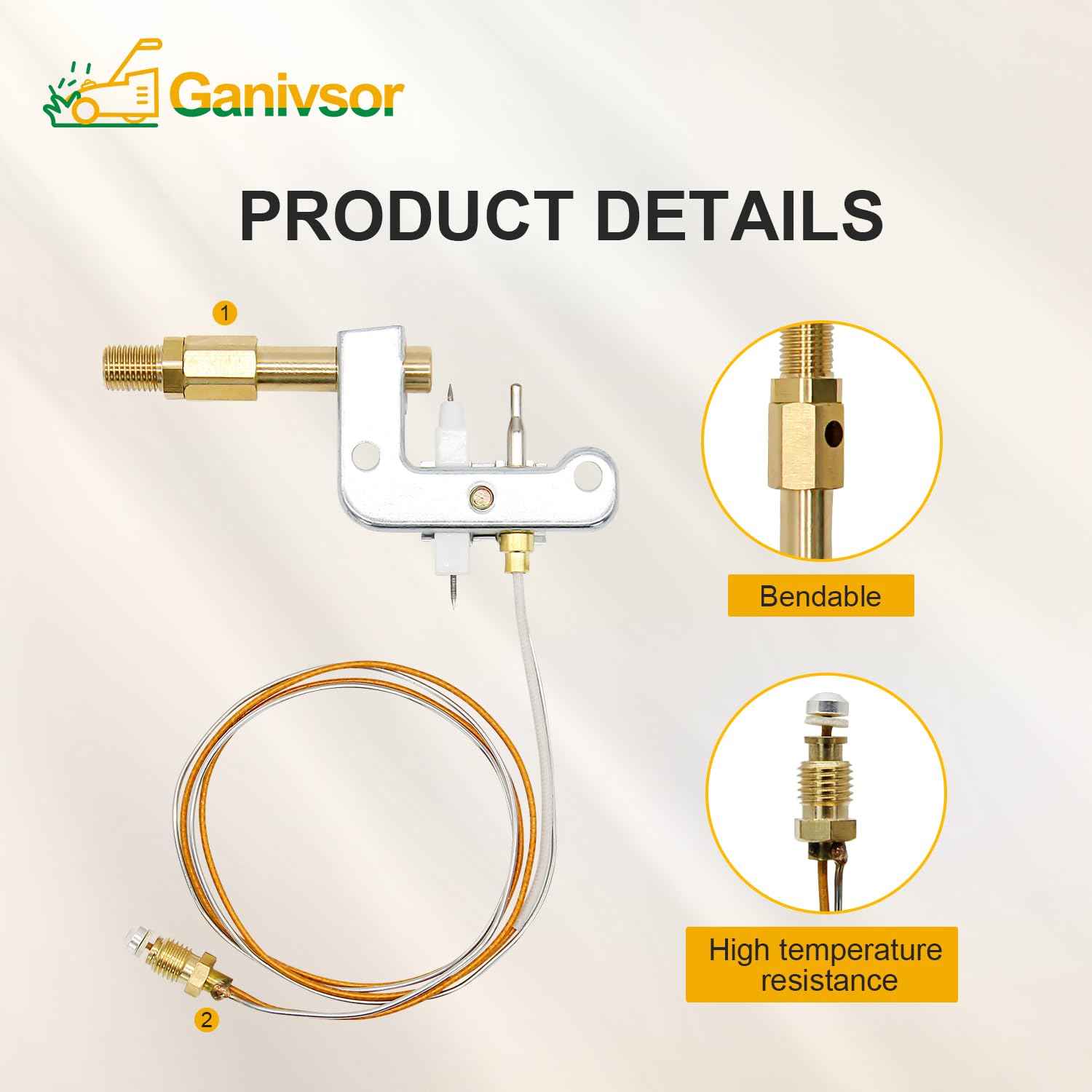 Ganivsor 120630-02 Pilot ODS for Desa Glo-Warm Vent Free Propane Gas Wall Heaters - 2000 Watts Pilot ODS Assembly