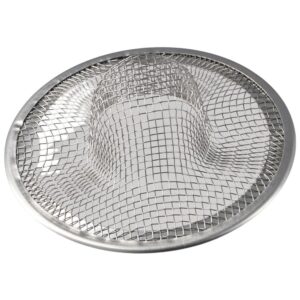 iuniq 2 pcs Heavy Duty Stainless Steel Slop Basket Filter Trap, 2.75" Top Mesh Sink Strainer, Perfect for Bathroom Bathtub Drain