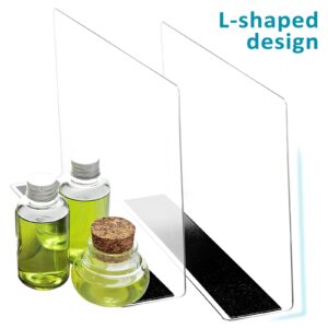 Baluue 6Pcs Clear Shelf Dividers, Magnetic Shelf Divider Organizer, Multi-Function Closets Separator Clapboard for Supermarket Goods Commodity Dividers 12cm