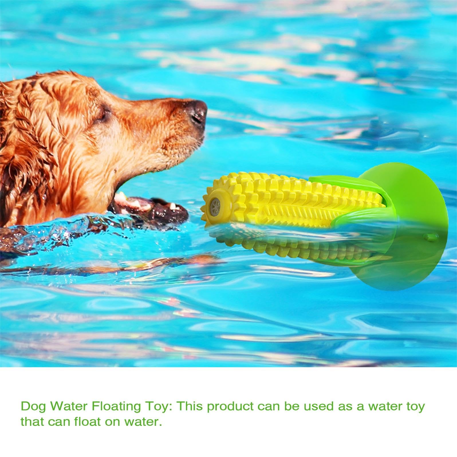 yuxiaoyu Dog chew Toy，Dog Suction Cup Sounding Toy, Corn Shaped Indestructible Dog Squeaky Toy Rubber for Small Medium Dogs，Massage Molar Toy for Small and Large Dogs