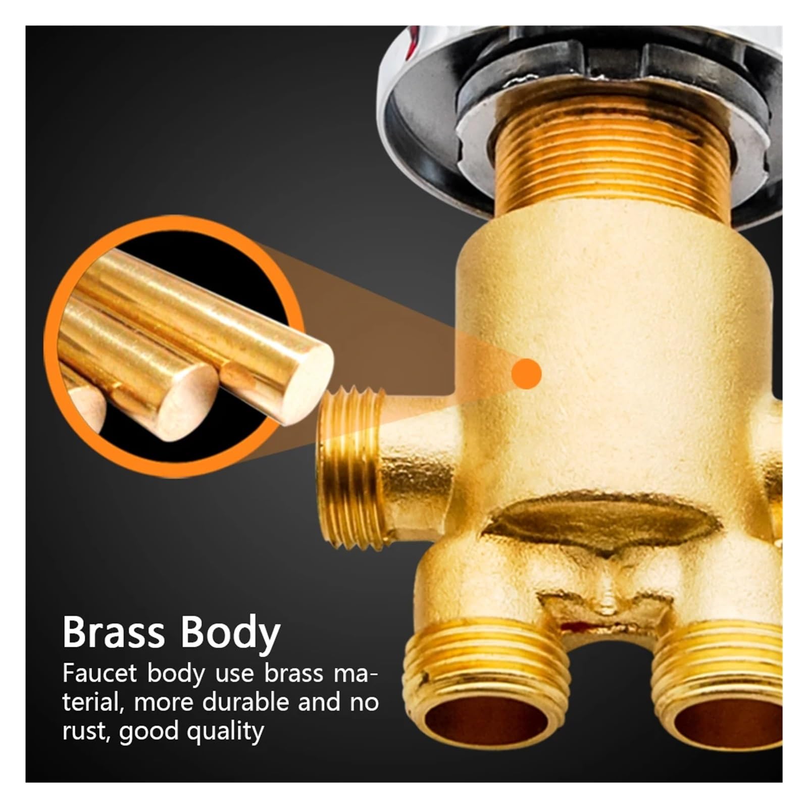 Bathroom Bronze Chromed Ceramic Cartridge Cold And Mixer 2 Way Bathtub Waterfall Tap Bath Shower Head & Massage Tub Inlet Faucets (Color : WF-101-2GN-FSF-4K, Size : 1)