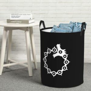 Anime Seven Deadly Sins Wrath Tattoo Laundry Basket Round Portable Storage Box Organizer Laundry Basket Portable Laundry Organizer