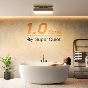 Consciot Bathroom Exhaust Fan with Light, 110/160 CFM Adjustable, 1.0 Sone, 40W Bathroom Ventilation Fan with Light for Ceiling, 1500lm LED Light 3000K/4000K/5000K Selectable & 2700K Nightlight