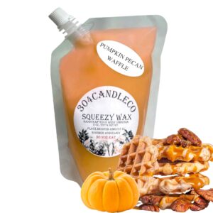 304candleco large 8 oz squeezable wax melt candle -50 scents - pumpkin pecan waffles - highly fragrant & hand-crafted - easy mix & match - 100% american made - perfect for wax warmers