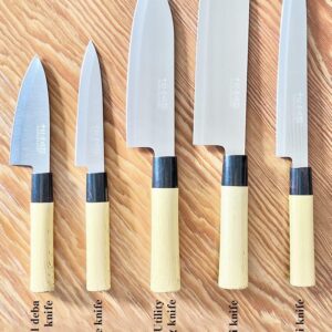 Yamasho Kitchen Knife Set Of 5 Produced By Komei Nakamura Including Sushi Knife Japanese