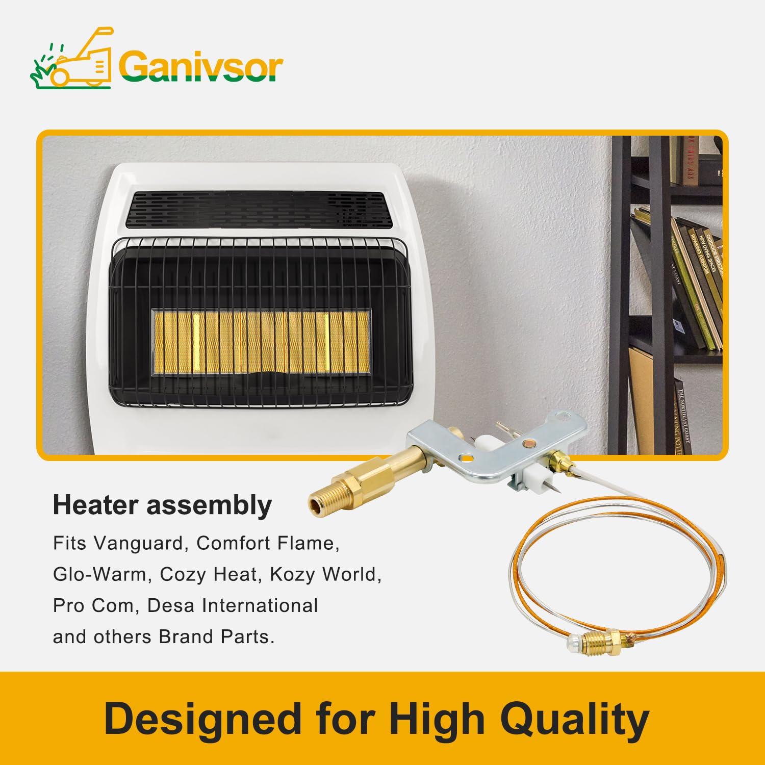 Ganivsor 120630-02 Pilot ODS for Desa Glo-Warm Vent Free Propane Gas Wall Heaters - 2000 Watts Pilot ODS Assembly