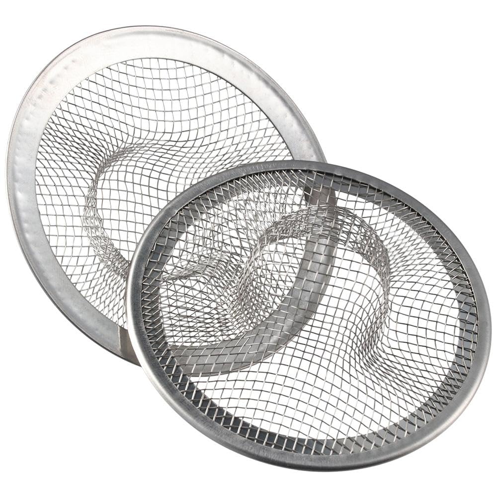 iuniq 2 pcs Heavy Duty Stainless Steel Slop Basket Filter Trap, 2.75" Top Mesh Sink Strainer, Perfect for Bathroom Bathtub Drain