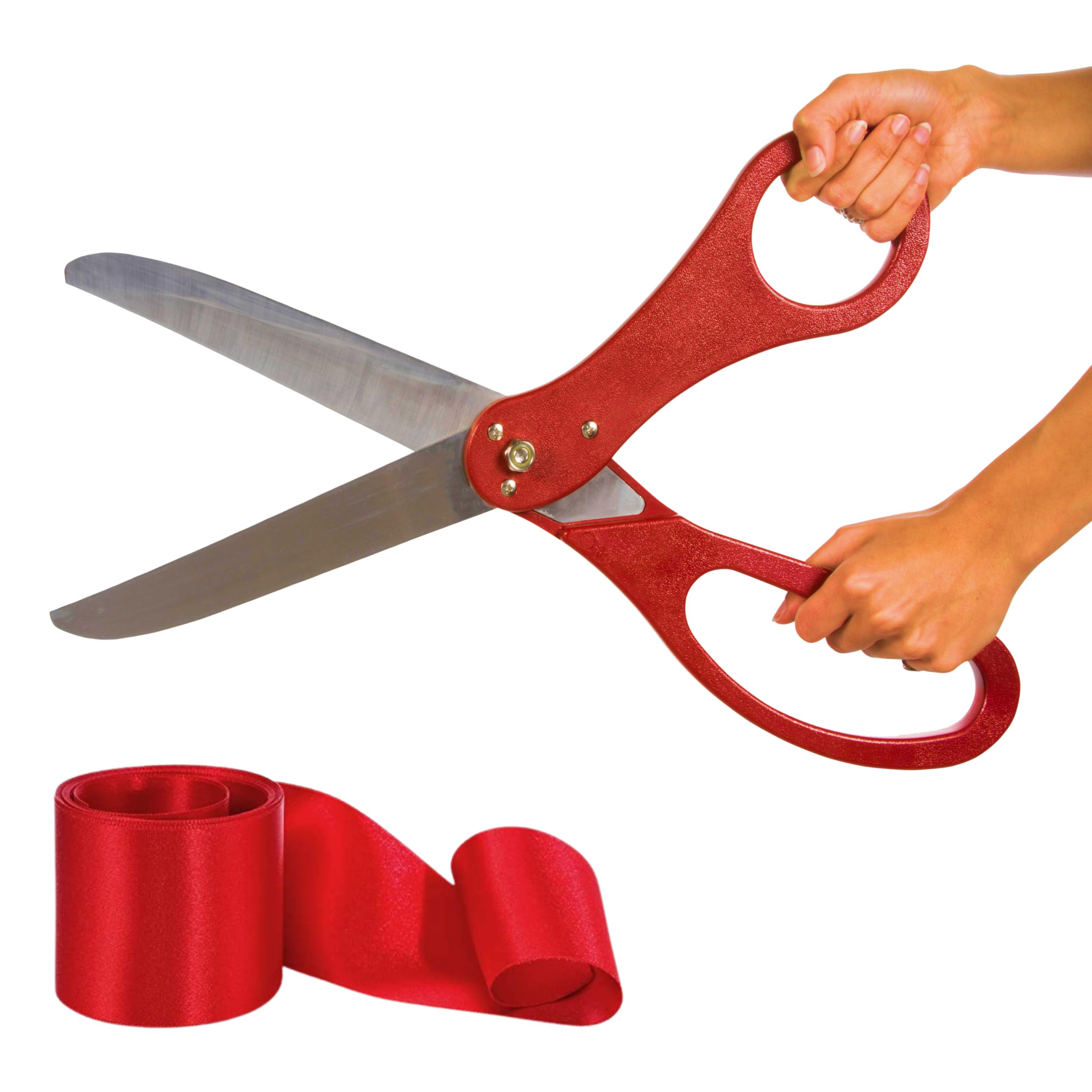 Red Ribbon Cutting Ceremony Kit – Grand Opening Ribbon and Scissors for Special Events Giant Scissors 20 Inch Giants Ribbon Cutting Scissors with Red Ribbon for Inaugurations and Ceremonies