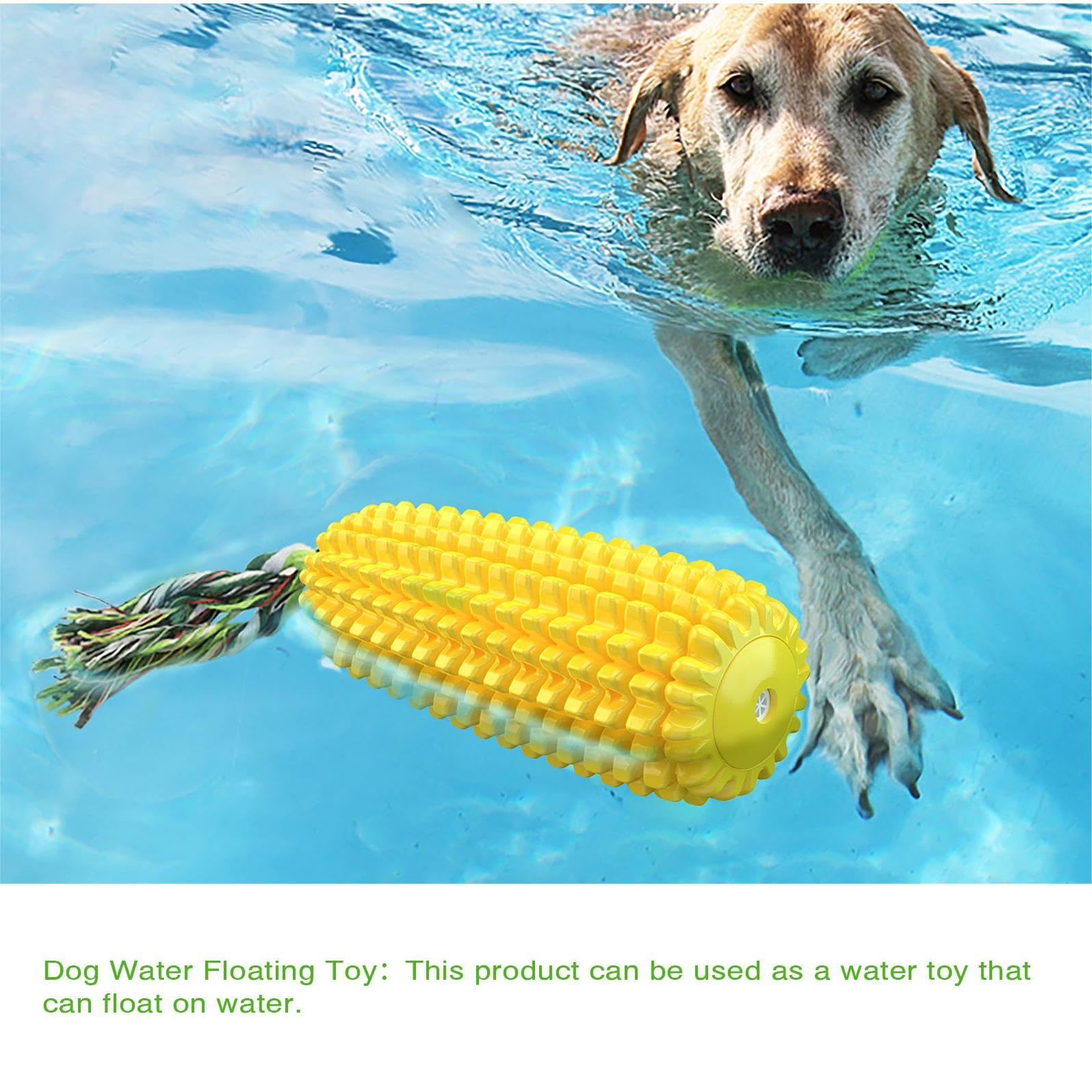 yuxiaoyu Dog Toy Chew Toy Corn Interactive Squeaky Dog Tooth Cleaning Tool Water Float Toy Teething Stick Suitable for Small, Medium and Large Dogs