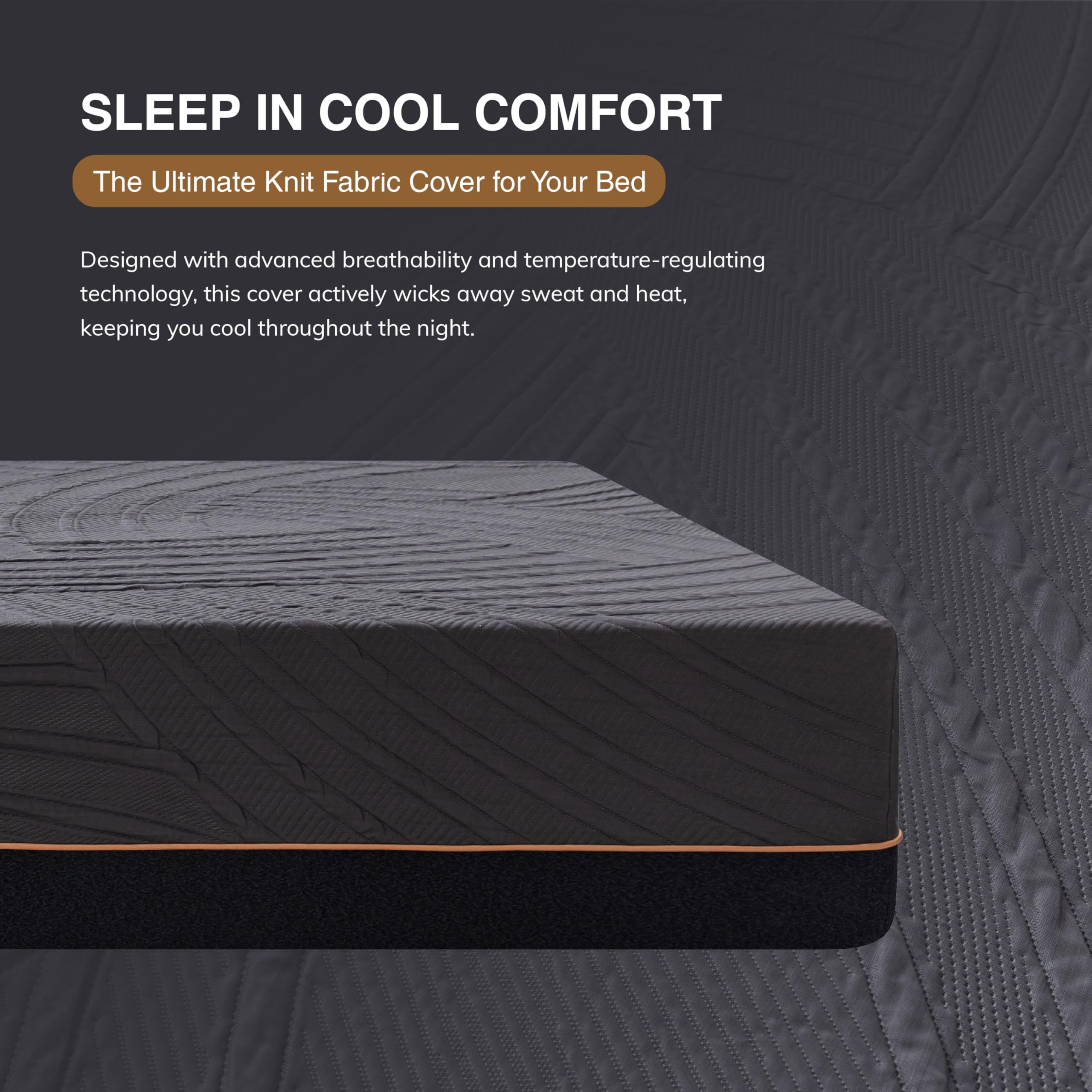 Dyonery Twin XL Firm Mattress 14 Inch, Copper Memory Foam Mattress in a Box, Cooling Knit Fabric Cover, CertiPUR-US Certified, Pressure Relief, Made in USA, 38”x80”x14”, Black