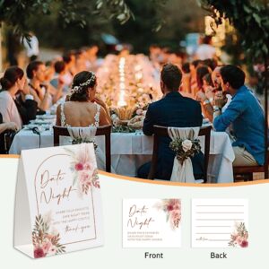 Date Night Ideas for Couples, Date Night Games, Bridal Shower Decorations, Popular Bridal Shower Games for Couples, Including 1 Sign And 50 Date Night Ideas Cards DATEN006