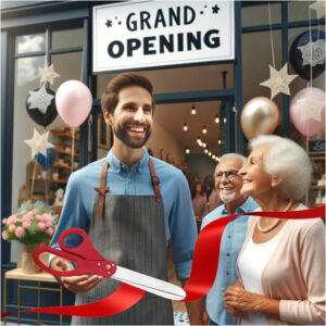 Red Ribbon Cutting Ceremony Kit – Grand Opening Ribbon and Scissors for Special Events Giant Scissors 20 Inch Giants Ribbon Cutting Scissors with Red Ribbon for Inaugurations and Ceremonies