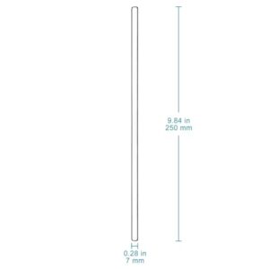 stonylab 8 Pack Glass Stirring Rods, Solid Borosilicate Glass Rods Stirrers Sticks with Rounded Ends for Lab Kitchen, 9.84 Inch Length