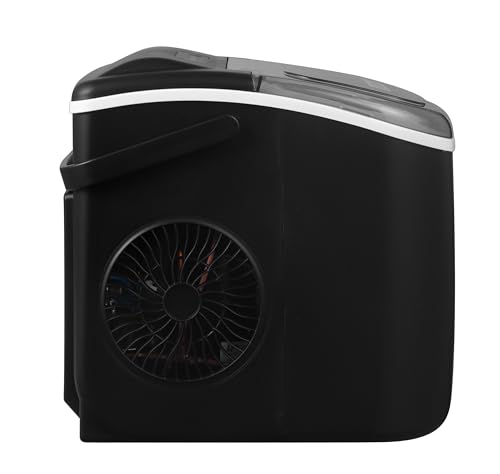 Panana Countertop Ice Makers,Automatic Clean,Portable Ice Maker 9 Bullet Ice Ready in 7-12min,26.5lbs/24H,for Home/Kitchen/Office/Party,Black