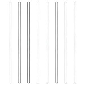 stonylab 8 pack glass stirring rods, solid borosilicate glass rods stirrers sticks with rounded ends for lab kitchen, 9.84 inch length