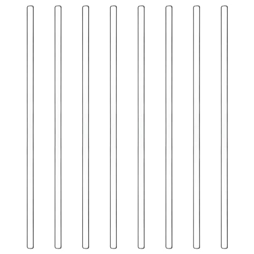 stonylab 8 Pack Glass Stirring Rods, Solid Borosilicate Glass Rods Stirrers Sticks with Rounded Ends for Lab Kitchen, 9.84 Inch Length