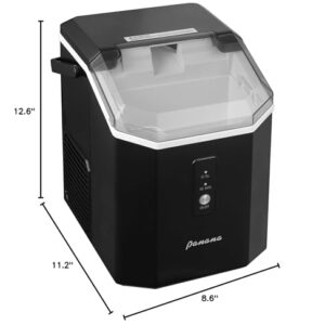 Panana Smart Ice Cube Maker,Automatic Square Ice Cubes Nugget Ice Maker Make Soft Chewable Ice 34 Pounds /24 Hours,50 Pcs ice in 7 Mins Self-Cleaning Portable Compact Ice Makers with Ice Scoop Basket