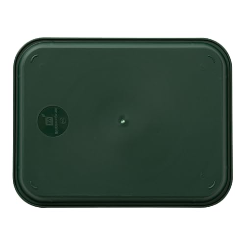 Restaurantware RW Base 10 x 14 Inch Fast Food Tray 1 Sturdy Cafeteria Lunch Tray - Lightweight No Slip Forest Green Plastic Serving Tray Rounded Corners For Restaurants Or Dinner Service