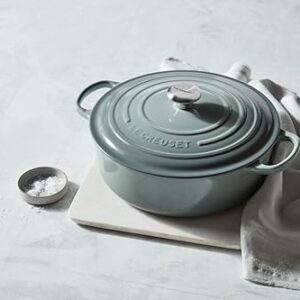 Le Creuset Enameled Cast Iron Signature Round Wide Dutch Oven, 6.75 qt., Caribbean