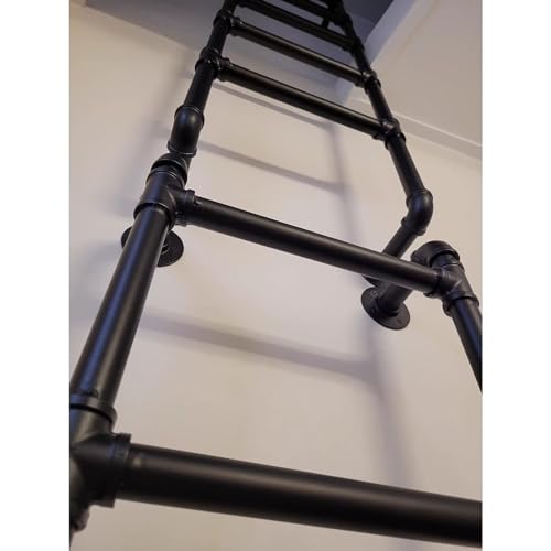 Basement Escape Ladder – Fire Ladders for Egress Basement Window Well Covers Outside, Small Ladder for Fire Emergency Home Safety, Ladder for Egress Window Wrought Iron, Loads 330lbs ( Size : 130cm/51