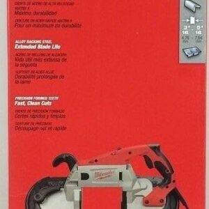 for Milwaukee 48-39-0521 44-7/8-Inch, 18 Teeth per in, Bi-Metal Band Saw Blade, 3PK