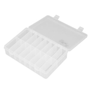 16 Compartment Organizer Box, 16 Compartment Clear Parts Box Adjustable Jewelry Organizer Container, Hooks & Hangers