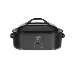 proctor silex 24-pound electric roaster oven with variable temperature control, self-basting lid & removable pan, 18 quart, black (32211)