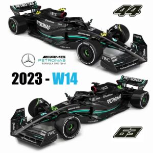 JODIYAAH 1/43 Bburago 1:43 Mercedes-AMG Petronas F1 Team W14 2023 44# Lewis Hamilton F1 63# George Russell Alloy Car Die Cast Model Collection Gift (W14 44#)