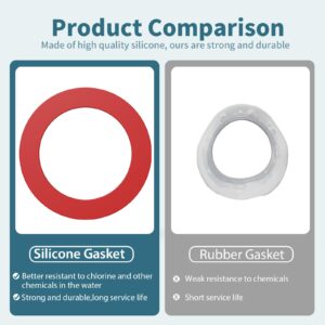 Flush Valve Seal for Mansfield, 2 Pack Upgraded Silicone Material Mansfield Toilet Replacement Parts, Tank Gasket for 210 and 211, Equivalent to 630-0030 Red