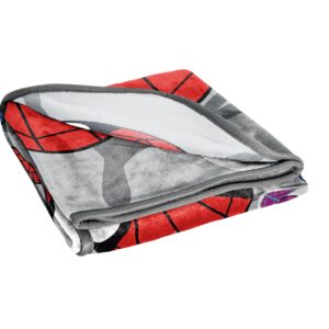 Spidey & His Amazing Friends Plush Throw Blanket - Measures 50 x 60 Inches - Kids Super Soft Fleece Bedding Features Ghost Spider Gwen & Miles Morales