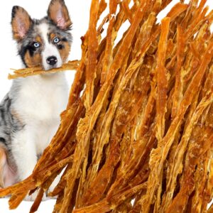 Turkey Tendons for Dogs Made in USA with 100% Turkey and No Glycerin, Healthy Jerky Dog Treats for Medium Dogs, Natural Dog Chews, Dog Jerky Treats, Human Grade Dog Treats Small Dogs, 12 oz Bag.