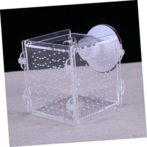 POPETPOP 4 Pcs Fish Acrylic Incubator Aquatic Pet Supplies Fish Hatchery Cage Fish Tank Tool Box Ornamental Fish Terrarium Baby Small Fish Aquarium