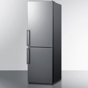 Summit Appliance FFBF235PL 24" Wide Bottom Freezer Refrigerator, Energy Star, LED Lighting, Stainless Steel (RHD)