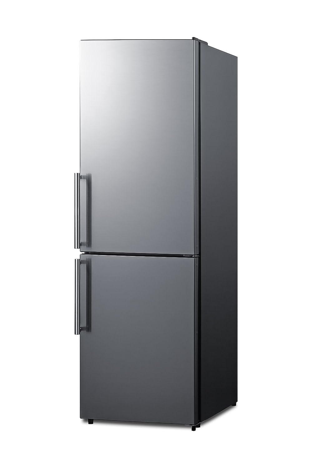 Summit Appliance FFBF235PL 24" Wide Bottom Freezer Refrigerator, Energy Star, LED Lighting, Stainless Steel (RHD)