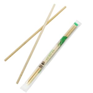 UEJYWUY 400 Pairs 8 Inch Disposable Chopsticks, Separated Sleeved Individually Wrapped Disposable Bamboo Chopsticks, Bamboo Wooden Chopsticks for Noodles, Sushi, Asian Food