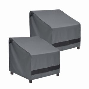 loriano patio chair covers waterproof outdoor furniture chair covers 600d heavy duty fit as lawn lounge deep seat(2 pack,grey, large)