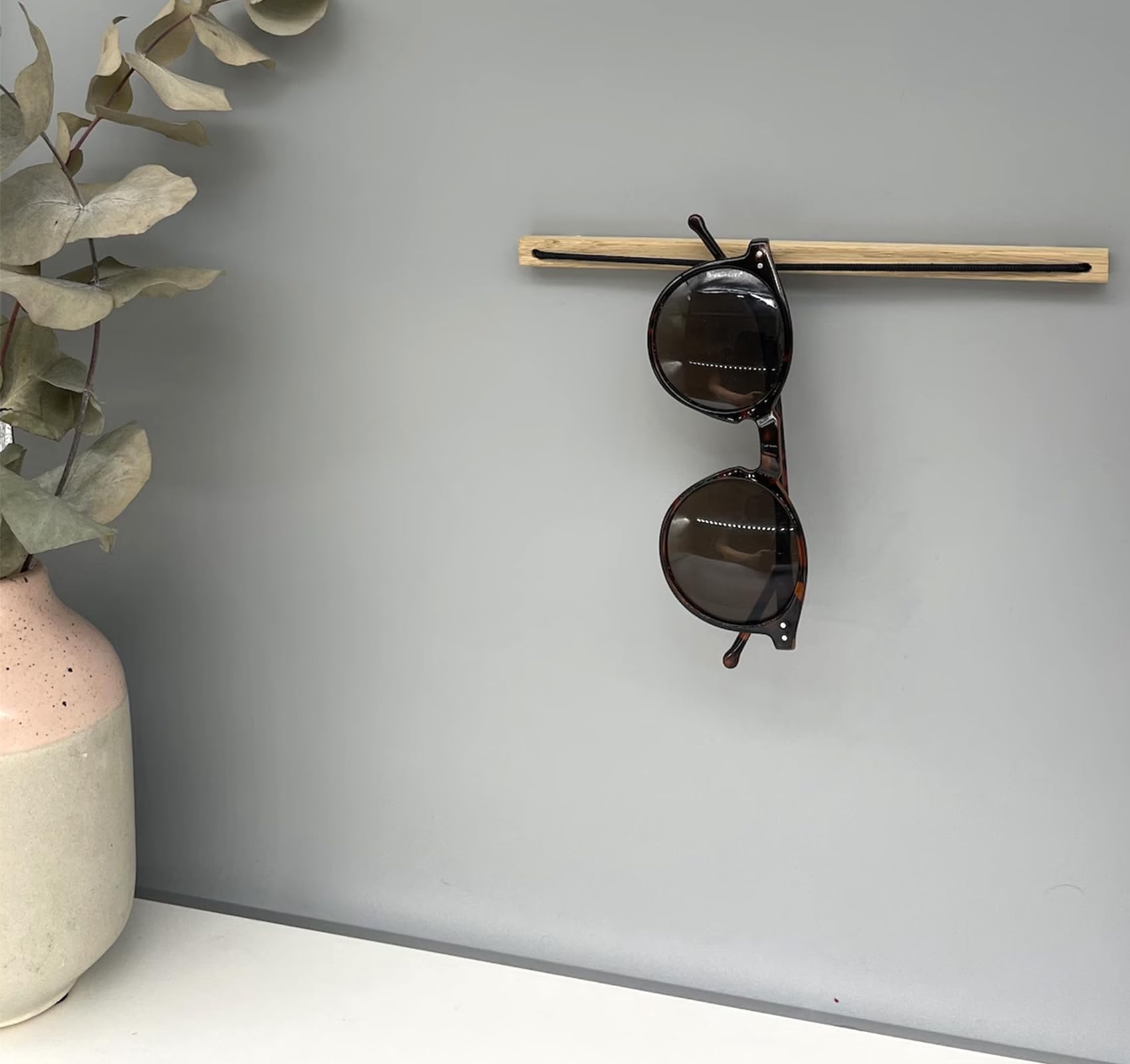 Wooden Sunglass Holder for Wall - Sunglass Organizer and Storage, Eyeglass Holder for Home, Wall-Mounted Sunglass Rack Stand - Keep your Reading Glasses, and Sunnies Organized and within Reach