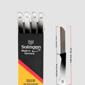 Solingen Paring Knife 12 pcs Fruit Knife Vegetable Knife Set Razor-Sharp Lightweight 3-inch Serrated Paring Knife Made in Germany (HOLE PATTERNED)