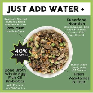 Nature's Diet Simply Raw® Freeze-Dried Raw Whole Food Meal - Makes 18 Lbs Fresh Raw Food With Muscle, Organ, Bone Broth, Whole Egg, Superfoods, Fish Oil Omega 3, 6, 9, Probiotics, Prebiotics (Chicken)