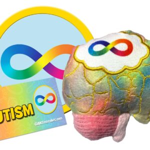 GIANTmicrobes Autism Plush, Autism Teacher Gifts, Autism Mom Gifts, Autism Awareness Gifts, Autism Pillow, Autism Decor, Autism Gifts for Therapist, Autism Brain Stuffed Animal, Neurodiversity Gifts