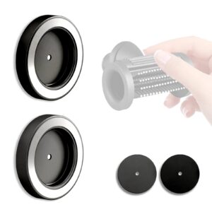 hair dryer attachment magnetic holder compatible with laifen & dyson hair dryer, wall mounted storage organizer for anti-flight flyaway & diffuser smoothing nozzle, no punching, 2 pack (black & gray)